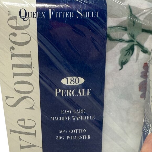 Sears Fantasia Sheet Set Flat Fitted Cases Springs Springmaid Floral 50/50‎ Vtg - Picture 4 of 6